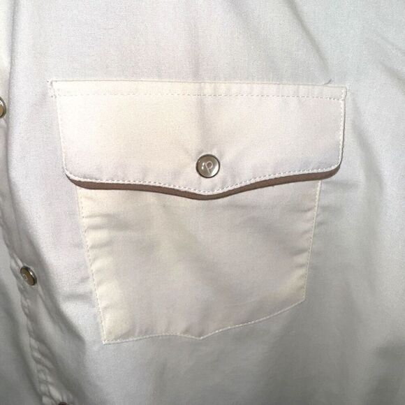 Patroncito USA Off-White Pearl Snap Cowboy Western Shirt Size M - Picture 5 of 13